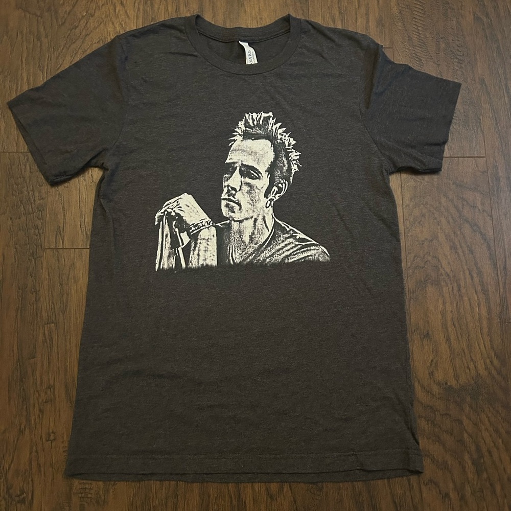 Scott Weiland Stone Temple Pilots Charcoal Gray Cotton Blend Tee T Shirt Size M